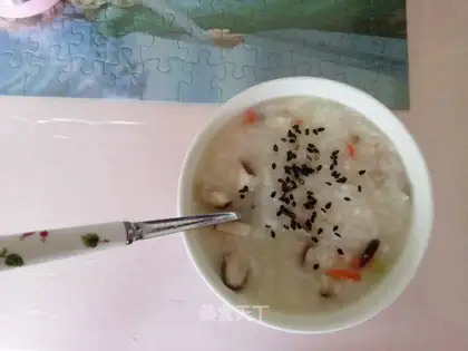 Salted duck porridge