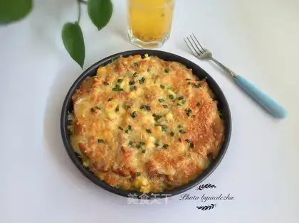 Rice chicken pizza