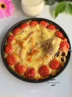 Potato bacon pizza