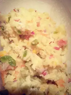Spaghetti mashed salad