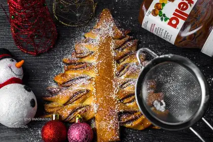 "Christmas tree twists and turns with a sauerkraut sauce."