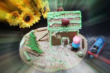 Chocolate cookie house