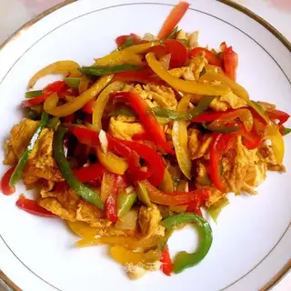 Eggs and peppers