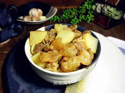 A white radish with oxen