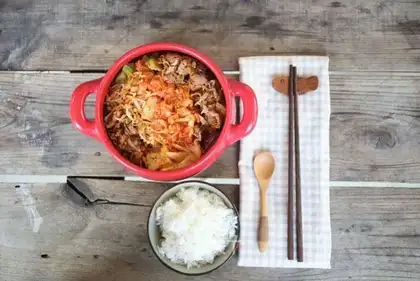 Korean pickle beef pan