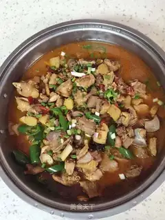 A red roasted chicken
