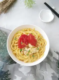 Potato egg pumpkin noodles