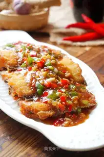 Fried seafish