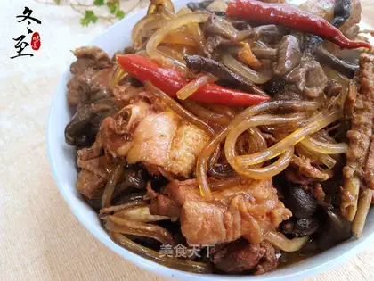Chicken stew mushrooms