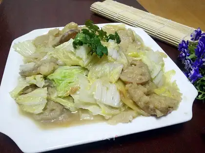 A box of cabbage