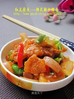 Korean spicy stir-fried pork