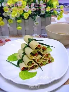 Colorful bean skin roll