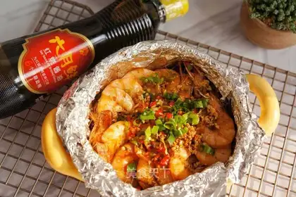 Garlic fans baked shrimp