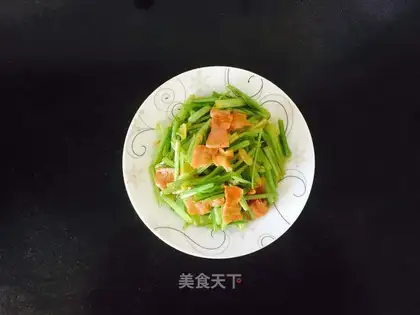 Bacon fried celery