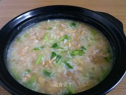 Shrimp chicken congee