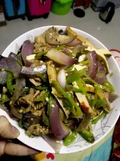 It's usually fried meat