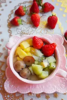 Peach and fruit
