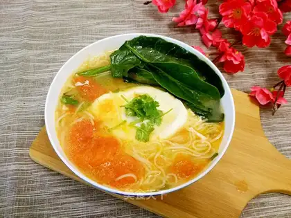 Tomato eggnog soup