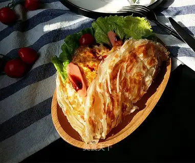 Ham egg grab cake