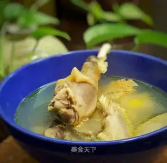 Fish fins, chicken soup