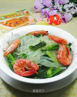 Shrimp-dry-cooked fans