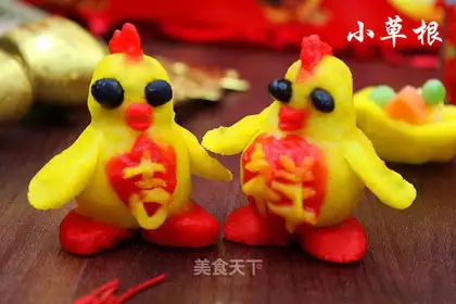 Chicken year, sweet rice cake