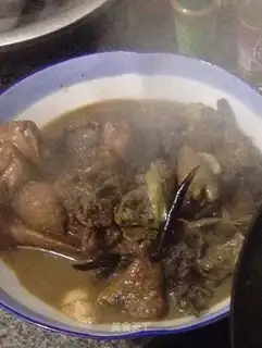 Pumpty chicken with mushrooms