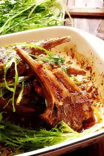 Mustard vanilla roast lamb chops