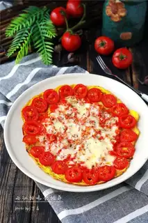 Tomato egg pizza