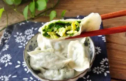 Cream eggs and dumplings
