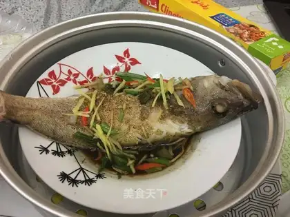 Steamed plaster fish