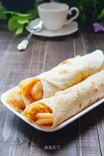Shrimp egg burrito