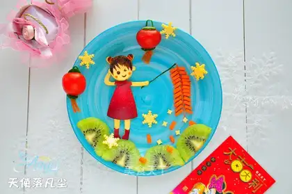 A little girl with a firecracker