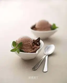 Homemade chocolate ice cream