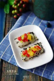 A rice cake salad