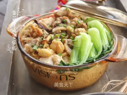 Frozen mushrooms and chickens
