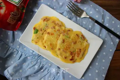 Bacon radish pancakes