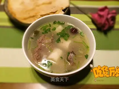 Hot lamb chops soup