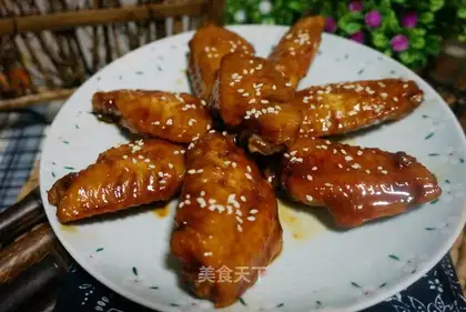Three chicken wings