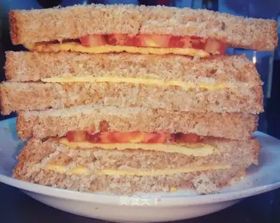 Cheese egg tomato sandwich