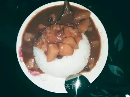 Purple potato curry