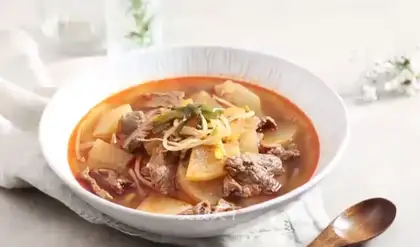 Korean chili radish soup