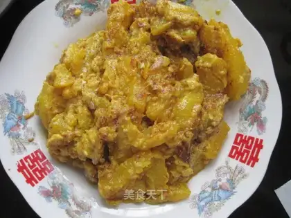 Baked pumpkin with salted duck egg yellow