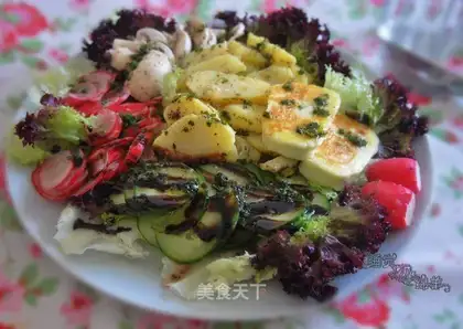 fried cheese salad