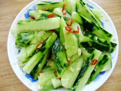 clear cucumber strips