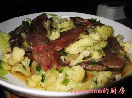 Sausage and cauliflower