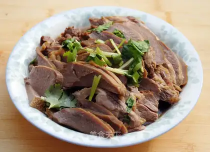 Marinated pork tongue