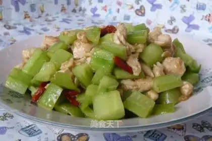 Curried diced chicken