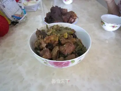 Stewed ribs with beans