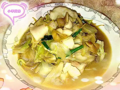 stir-fried cabbage with conch